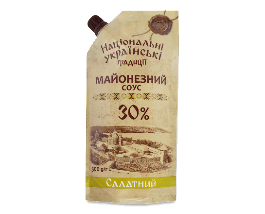 Соус Національні Українські Традиції Салатний майонезн 30%, 300г