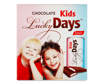 Шоколад молочний Kids Lucky Days з молочною начинкою, 50г