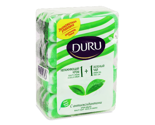 Крем-мило Duru зволожуючий крем та зелений чай, 4*80г
