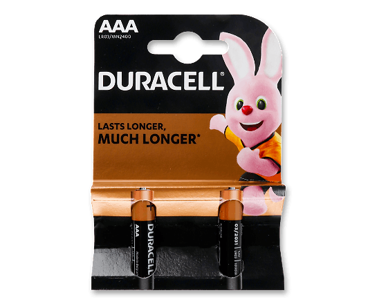 Батарейки Duracell AAA LR03 MN2400, 2шт