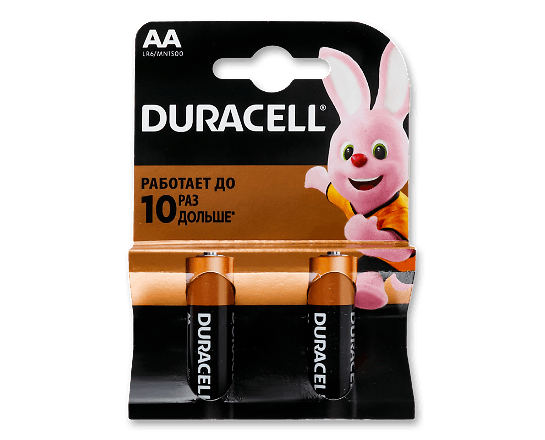 Батарейки Duracell AA LR6 MN1500, 2шт