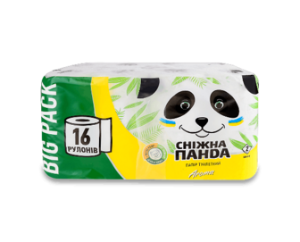 Папір туалетний «Сніжна панда» Aroma, 16шт