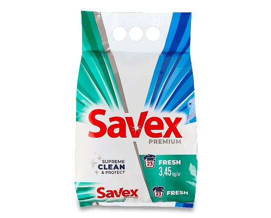 Порошок пральний Savex Premium Fresh автомат, 3,45кг