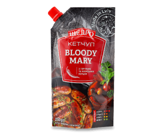Кетчуп «Щедро» Bloody Mary д/п, 250г