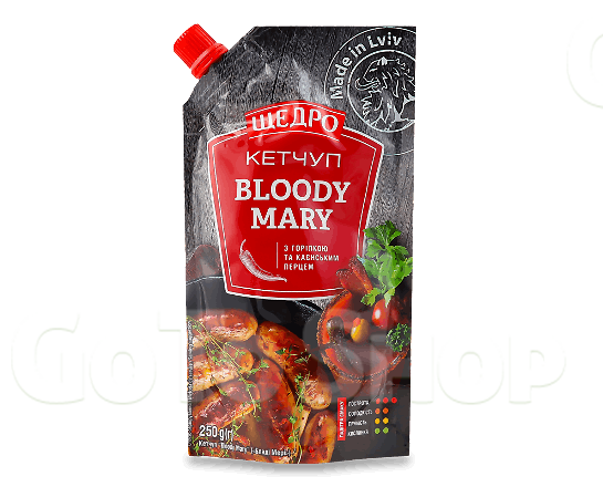 Кетчуп «Щедро» Bloody Mary д/п, 250г