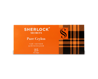 Чай чорний Sherlock Secrets Pure Ceylon, 25*2г