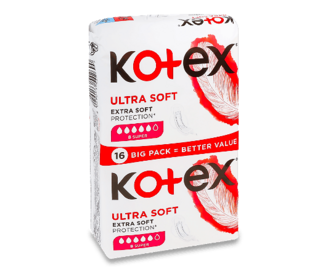 Прокладки Kotex Ultra Soft Super, 16шт/уп