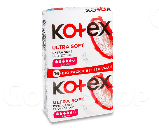 Прокладки Kotex Ultra Soft Super, 16шт/уп