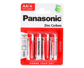 Батарейки Panasonic Zinc Carbon R6, 4шт