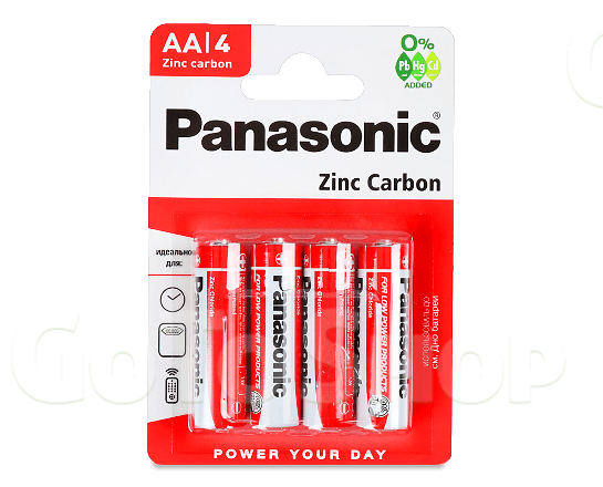Батарейки Panasonic Zinc Carbon R6, 4шт