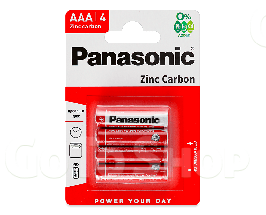 Батарейки Panasonic Zinc Carbon R03, 4шт