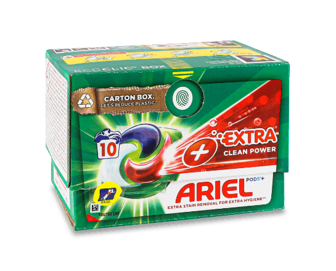 Капсули для прання Ariel PODS+ Сила Екстраочищення, 10*27,2г