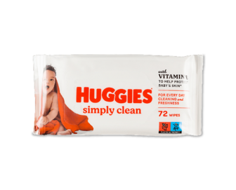 Серветки вологі Huggies Simply clean для дітей, 72шт
