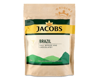 Кава розчинна Jacobs Brazil натуральна сублімована, 150г