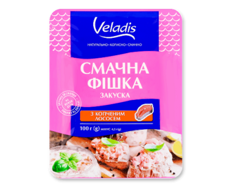 Закуска Veladis Смачна фішка з копченим лососем, 100г