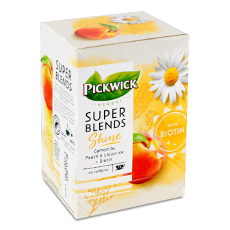 Чай фруктово-трав'яний Pickwick Super Blends ромашка-персик 15*1,5г