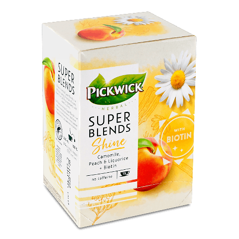 Чай фруктово-трав&#039;яний Pickwick Super Blends ромашка-персик 15*1,5г