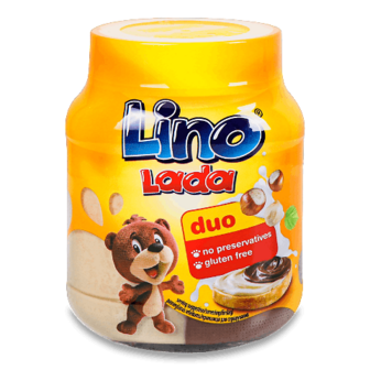 Паста Lino Lada Duo молочна з какао і фундуком 350г