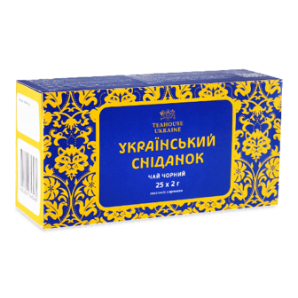 Чай чорний Teahouse Ukraine Український сніданок 25*2г