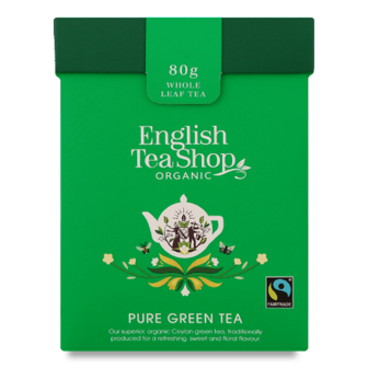 Чай зелений English Tea Shop English Breakfast органічний + ложка 80г