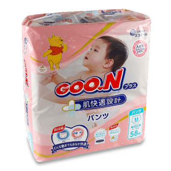 Підгузники-трусики Goo.N для комфорту шкіри M (6-12 кг) 58шт
