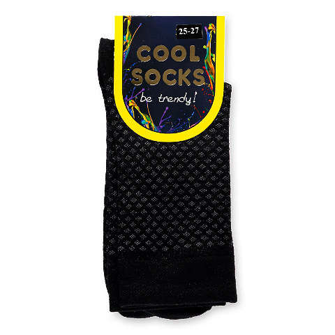Шкарпетки чоловічі Cool Socks 50102 класичні р. 25-27 чорно-сірі 1 пара