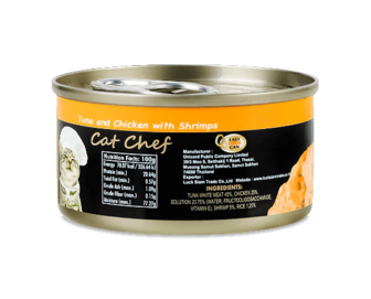 Корм для котів Cat Chef тунець-м'ясо курки-креветки, 80г