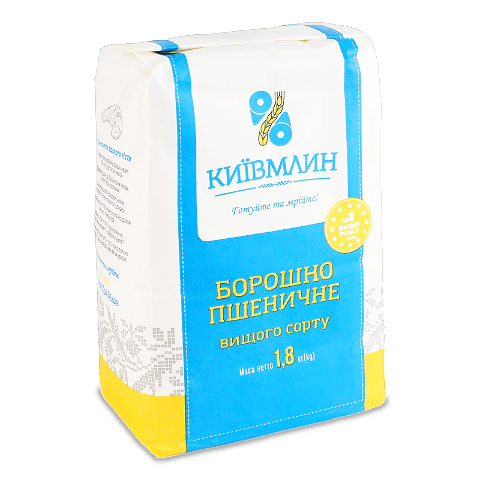 Борошно «Київмлин» пшеничне вищого ґатунку 1,8кг