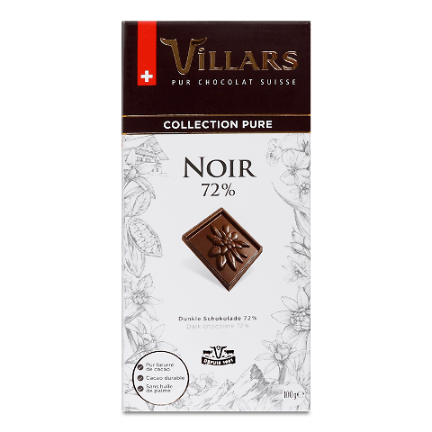 Шоколад Villars какао 72% 100г