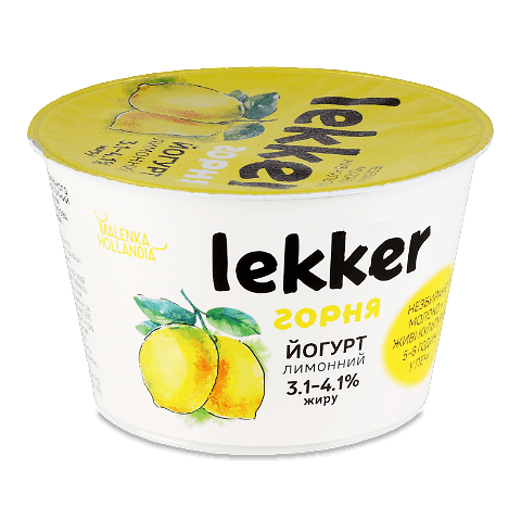Йогурт Lekker лимон 3,1-4,1% 180г