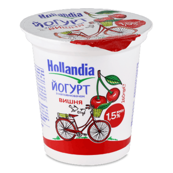 Йогурт Hollandia з наповнювачем вишня 1.5% 260г