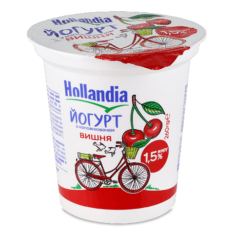 Йогурт Hollandia з наповнювачем вишня 1.5% 260г