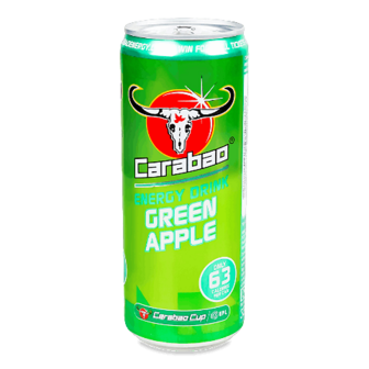 Напій енергетичний Carabao Green Apple безалкогольний 0,33л