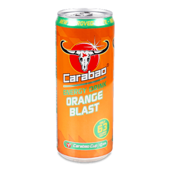 Напій енергетичний Carabao Orange Blast безалкогольний 0,33л