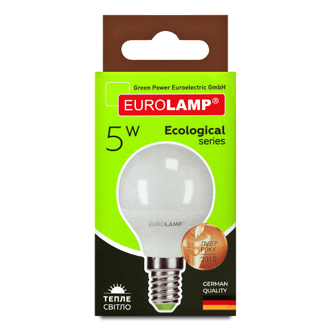 Лампа Eurolamp LED ECO P G45 5W 3000K E14 шт