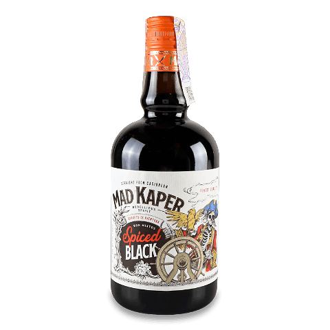 Напій на основі рому Mad Kaper Rum Black Spiced 0,7л
