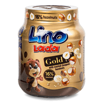 Паста Lino Lada Gold горіхова з какао і фундуком 350г