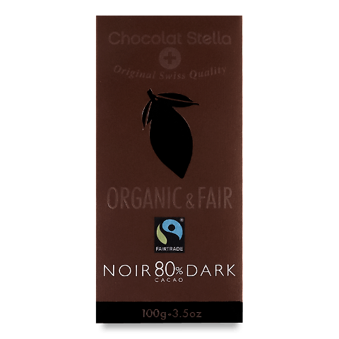 Шоколад Chocolat Stella чорний органічний 80% 100г
