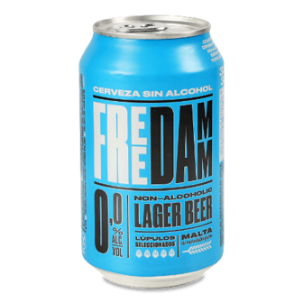 Пиво Damm Free світле безалкогольне з/б 0,33л