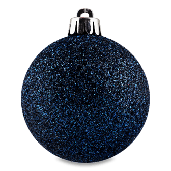 Прикраса ялинкова Куля пластикова блискуча блакитна 6 см шт