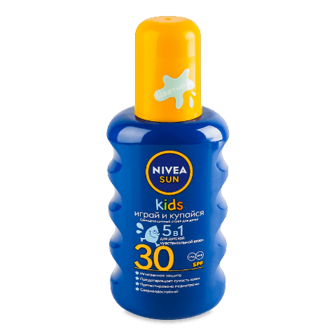 Спрей сонцезахисний Nivea дитячий кольоровий SPF30 200мл