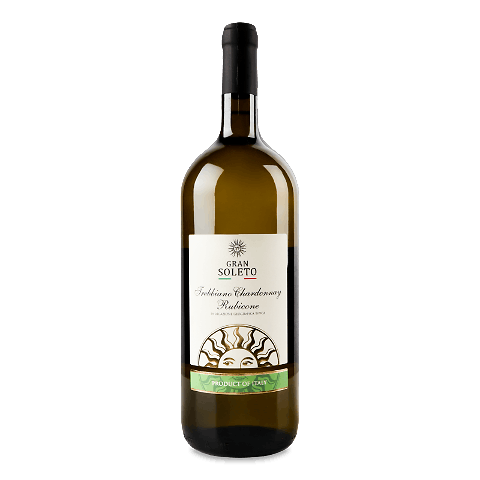Вино біле сухе Gran Soleto Trebbiano Chardonnay Rubicone 1,5л