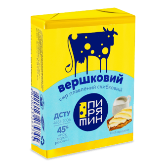 Сир плавлений «Пирятин» «Вершковий» 45% 70г