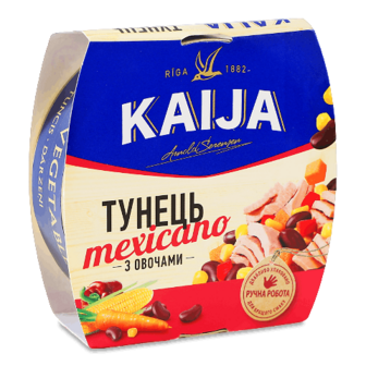 Тунець Kaija Mexicano з овочами, ключ 185г