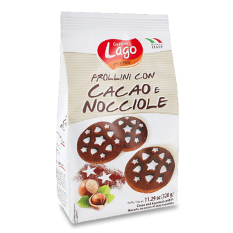 Печиво Gastone Lago какао-фундук пісочне 320г
