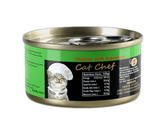 Корм для котів Cat Chef м'ясо курки зі спаржею, 80г