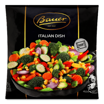 Суміш овочева Bauer Italian dish швидкозаморожена 400г