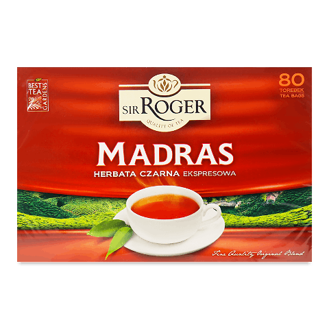 Чай чорний Sir Roger Madras 80*1,7г/уп