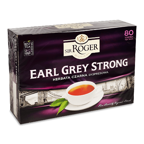 Чай чорний Sir Roger Earl Grey Strong 80*1,7г/уп