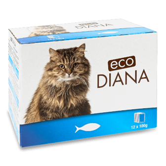 Корм для котів Eco Diana з рибою в соусі 12*100г
